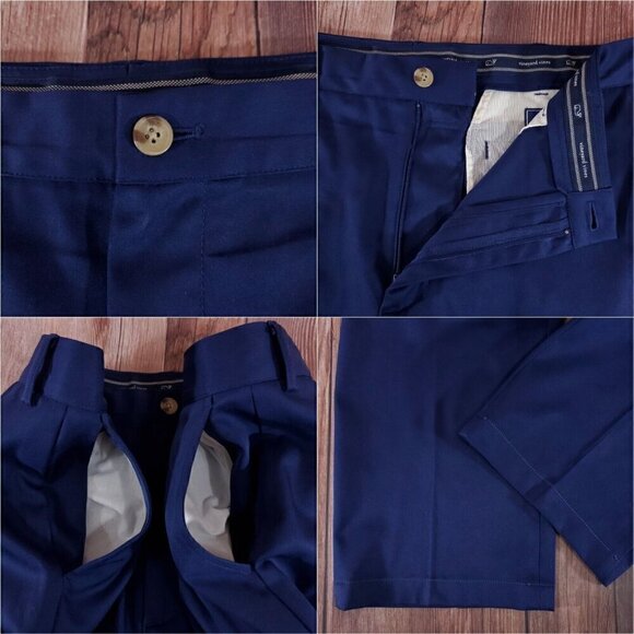 *READ* Vineyard Vines Mens Size 38X27.75 Navy Blue Performance Links Golf Pants - Picture 6 of 15